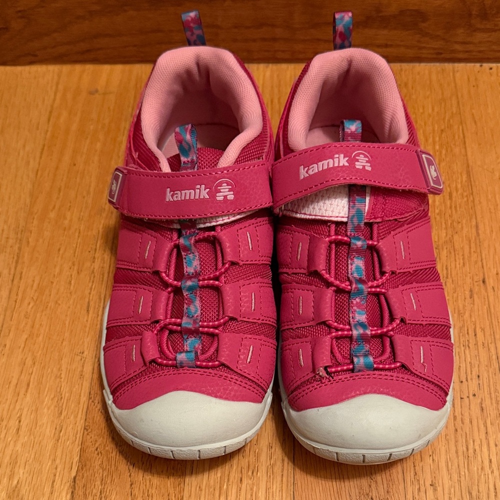 Kamik Pink and White Kids Rapids Sneakers